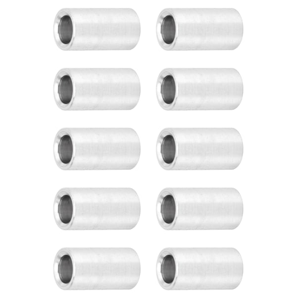 10 stk aluminiumslegering avstandsstykke runde gjengede støttetilbehør ytre diameter 6 mm lang 11 mm