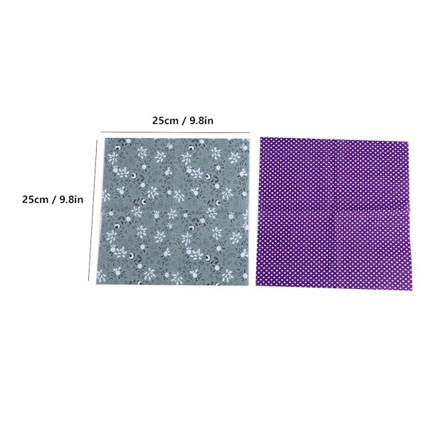 25x25cm 14 stk. Forskjellige vakre trykte mønster bomullsstoff sy stoff DIY materiale