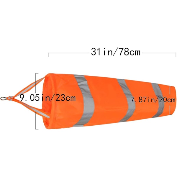 Reflekterende Vindpose Vejrbestandig Nylon 80cm Udendørs Vindmålingsværktøj