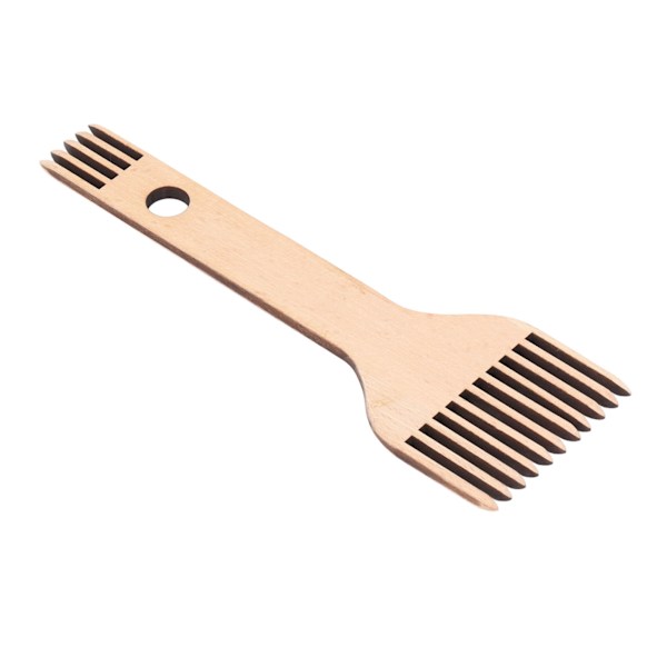 Vävvävskam med dubbla ändar Ergonomisk design Hållbar bok blank yta Trävävkam för vävhantverk