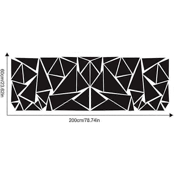 1 stk. Universal Blank Sort Fristående Trekant Grafik Mærkat Sticker til Bil Side Karosseri