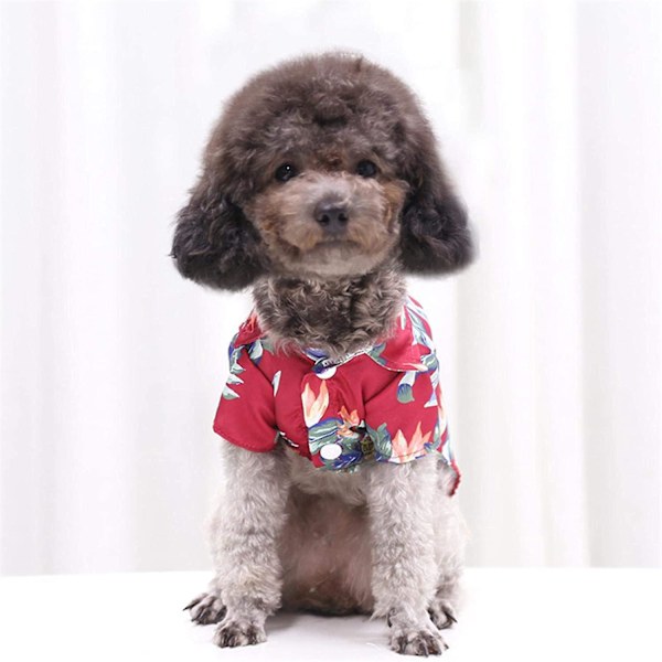 Kat Hunde Skjorter Sommer Stilfulde Hawaiianske T-shirts Bløde, Komfortable og Åndbare Print Kæledyrstøj Til Små Store Hunde, Katte