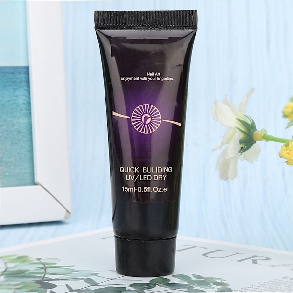 15 ml smärtfri snabb nagelförlängningsgel pappersfri byggmanikyr UV-gel 01