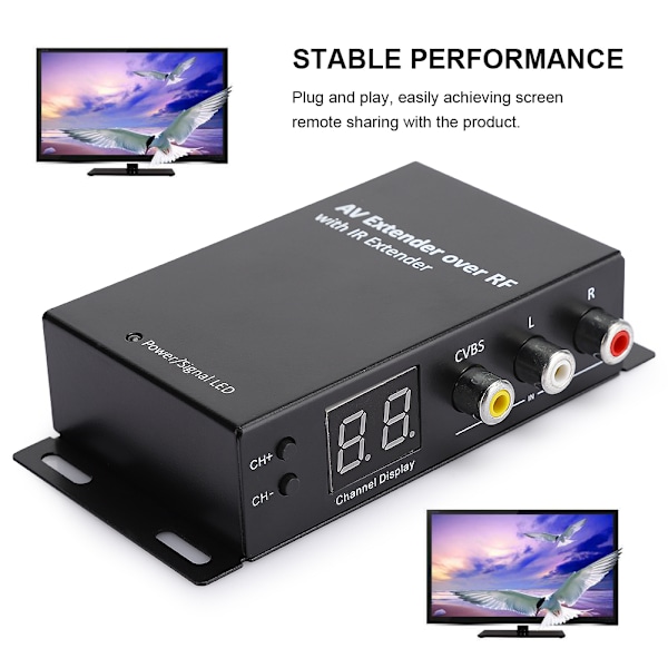Digital Set Top TV Box RF AV Extender Repeater Adapter TV Modulator (US 110-240V)