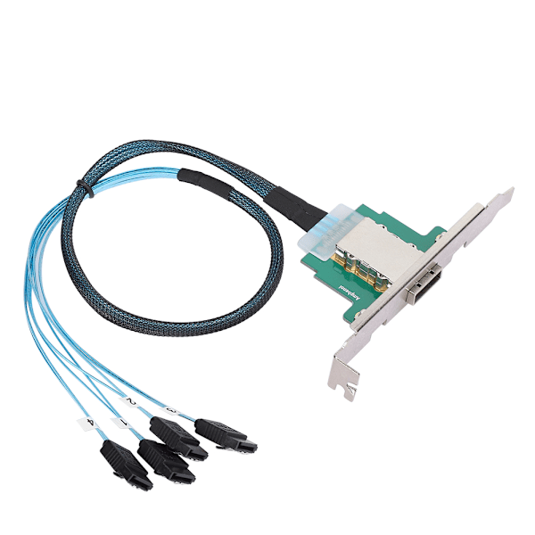 Mini SAS -käänteiskaapeli H0302 SAS 26P naaras - 4 x SATA laitteistodatakaapeli 0,8 metriä