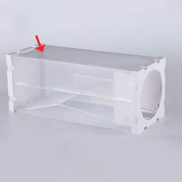Musefelle Hvit Transparent Kompakt Sammenleggbar Sensitiv Pedal PP Material Rottefanger Bur for Hjem