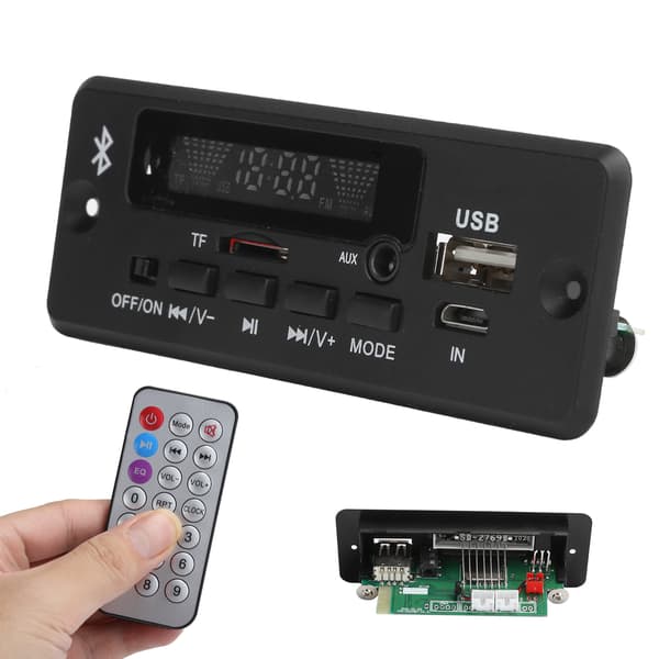02CABT Dekoderkort Universelt WAV-dekodningsmodul MP3-dekoderkort med Bluetooth-opkald Sort