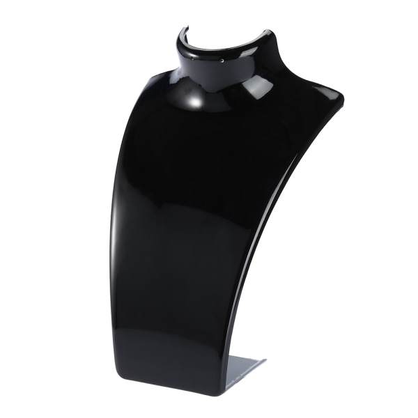 Halskæde Ørering Holder Mannequin Hoved Bust Stand Model Shop Smykker Display Stativ (Sort)