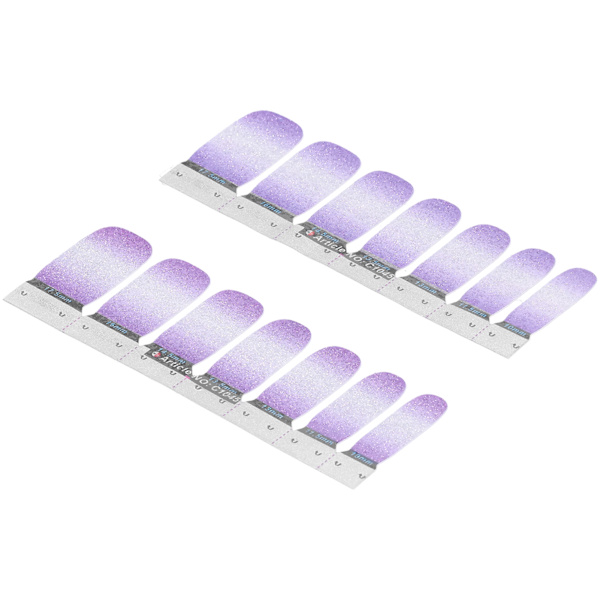 Nail Art Stickers Glittermönster Gradient Färg Cover Självhäftande Gör-det-själv snygga Nail Wraps45