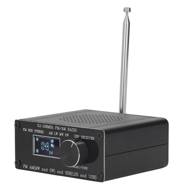 Full Band Radio Receiver FM AM SSB 0.96in Display SMA USB Charging Accessory Set Kit