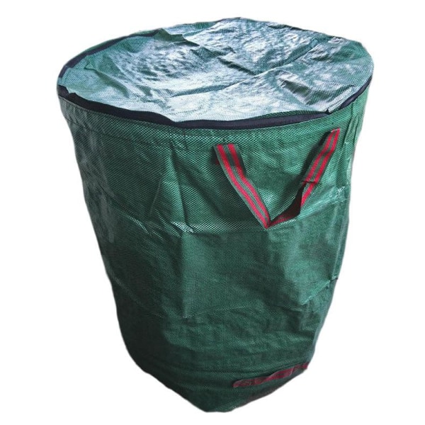 300L Green Waste Garden Bag - Sopsäckar för fallna löv grönsaksavfall Trädgårdsarbete - Återanvändbar Fristående Vikbar utan cover