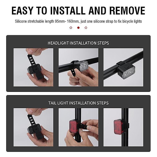 USB-oppladbart sykkellyssett - Forbedre nattsykkelopplevelsen din!