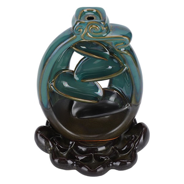 Keramisk Tilbageflow Røgelse Brænder Tilbage Løb Lotus Base Holder Aromaterapi Ornamenter Hjem Indretning