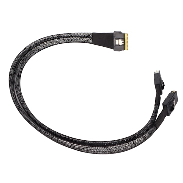 Mini SAS-kabel 12 Gbps snabb överföring SATA/ATA-gränssnitt 0,5 m längd SFF8654 8I till 2xSFF8087-kabel