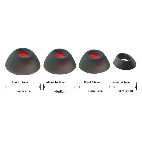 8 stk. silikone ørepropper til Tune Flex Bluetooth-kompatible in-ear hovedtelefoner, erstatning superbløde ørepropper A Black  Orange