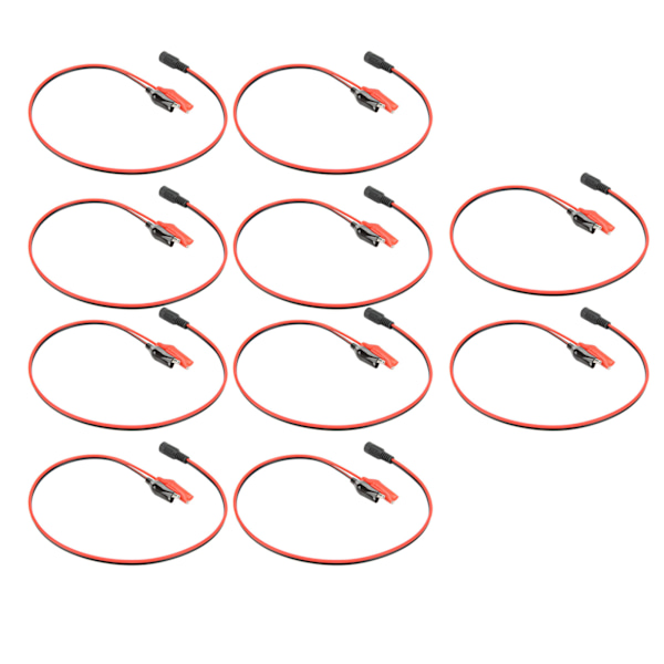 10 stk. Clip-til-DC-adapterkabel Professionelt fuld kobberkerne stabil transmission DC-til-dobbelt-clip-stik 19,7 tommer DC hun til klip