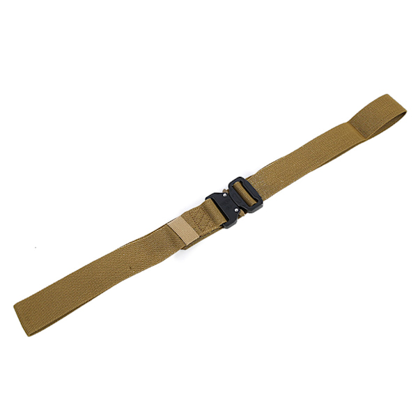 Utomhus multifunktionell militär träningsbälte i nylon med spänne för män, midjeband 3,8 x 125 cm (khaki)