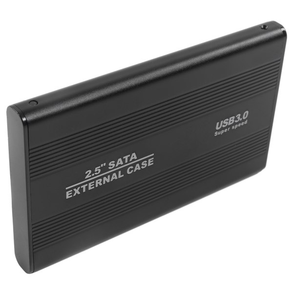 Harddiskkabinet 2,5 tommer 4 TB LED-indikation Aluminiumshus Hot Swappable 5 Gbps USB 3.0 Port Ekstern HDD-etui Sort