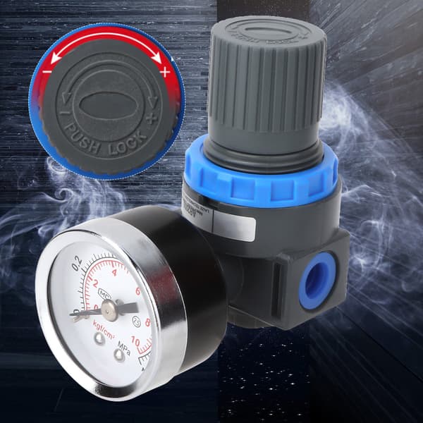 AR2000 Trykkmåler Aluminium Legering Pneumatisk Luftkontroll Kompressor Regulator G1/4\"