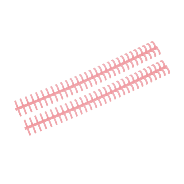 10 stk løse blad bindingsrygg 30 hull kuttbar slitesterk PP plast 10mm bindingskam for studentkontor Rouge Pink