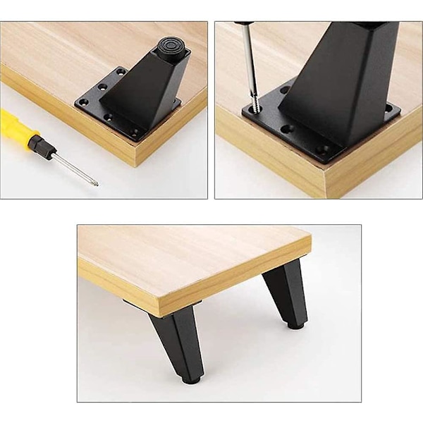 Justerbare Fødder Møbelben Køkkenben Bordplade Bar TV Skrivebord Ben, Aluminium Legering Møbelfødder, til Sofabord Skabe Hylder, Let at I