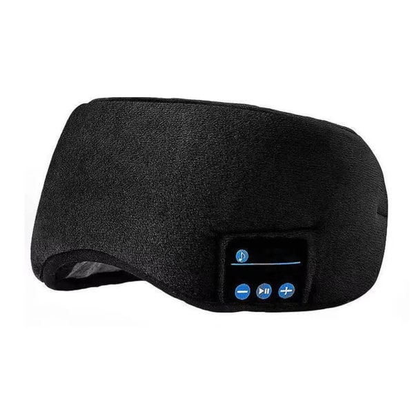 Sleeping Eye Cover Light Blocking Bluetooth 5.0 Connection Music Playing Electric Eye Pad Black