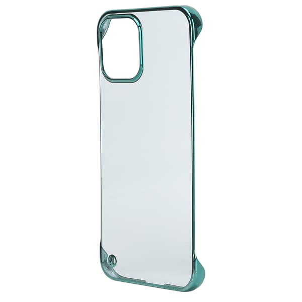 Galvaniserat hårt PC-telefonfodral för Iphone 12Pro Max Halvkant Transparent telefonfodral