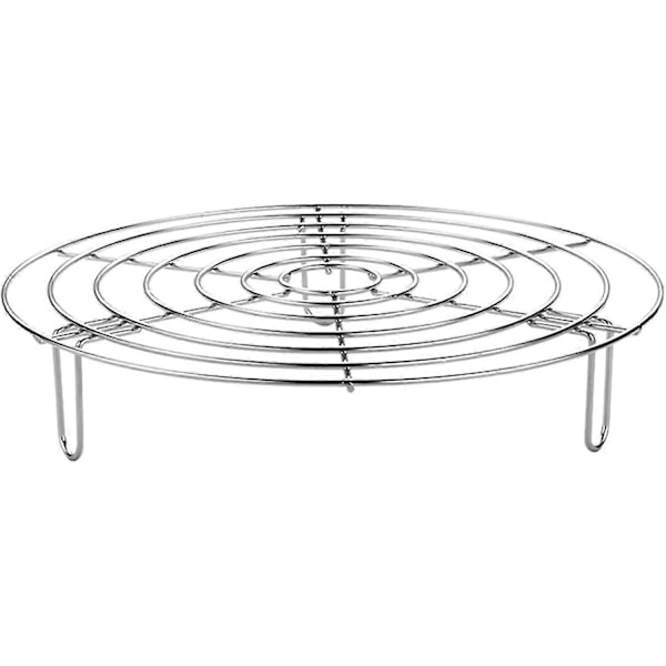Dampstativ i rustfritt stål, rundt kokestativ i rustfritt stål, dampstativ, kokestativ for damping, kjøling og matlaging (20*5,5 cm)