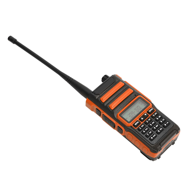 Udendørs bærbar dual-band walkie talkie-sæt håndholdt LCD-display walky talky 100‑240V orange EU-stik 100‑240V