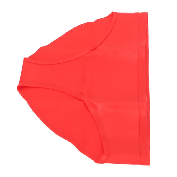Badshorts för kvinnor, röd, mjuk, elastisk, sömlös, menstruationsskydd, silikon, för simbassäng