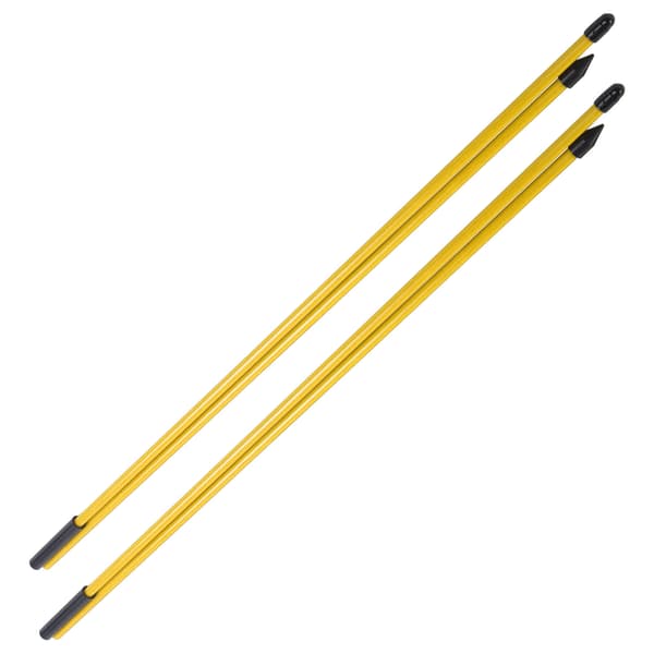 Glasfiber Golf Alignment Sticks 2 sektioner foldbar Golf retningsindikatorstanghjælp Gul