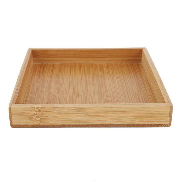 Japansk stil rektangulär frukt te mat serveringsbricka för restaurang hem (19,3*19,3*3cm)