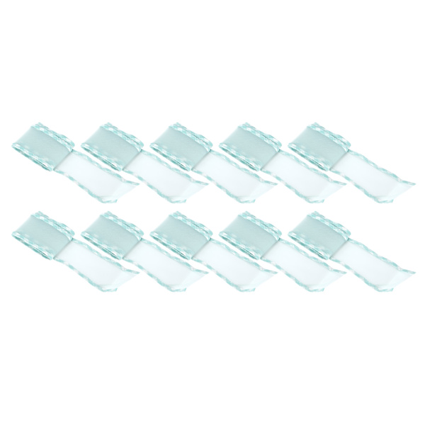10 meter kantbånd polyester tyl til tøjtilbehør DIY hovedbeklædning hår 2,6 tommer cyan-C4