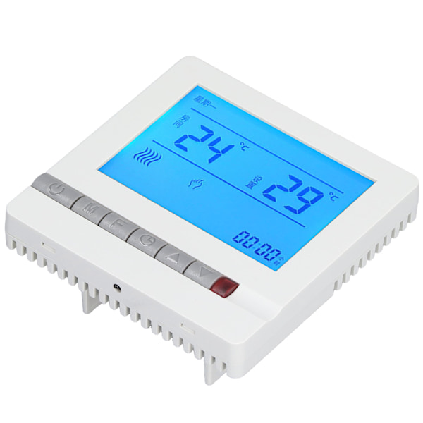 Termostat LCD-skærm Høj nøjagtig temperatursensor Overophedningsbeskyttelse Temperaturregulator