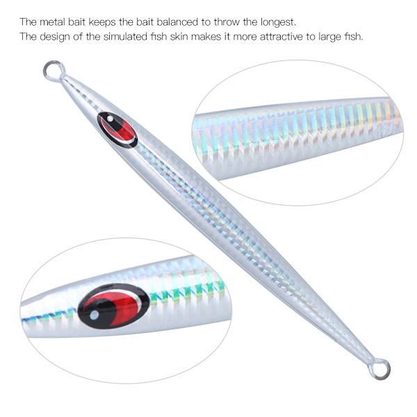 HONOREAL Metal Jig Deep Sea Boat Fishing Fast Sinkers Fish Simulate Jigging Luminous Lure Bait Accessory (L001 (hopea) 17cm160g)