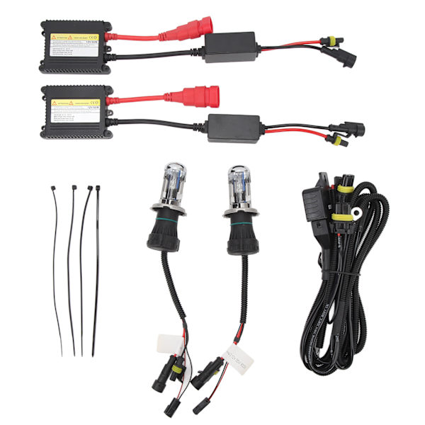 Xenon forlygter 5500LM H4 Xenon pære 55W HID Xenon pære sæt til alle DC12V biler 8000K blå