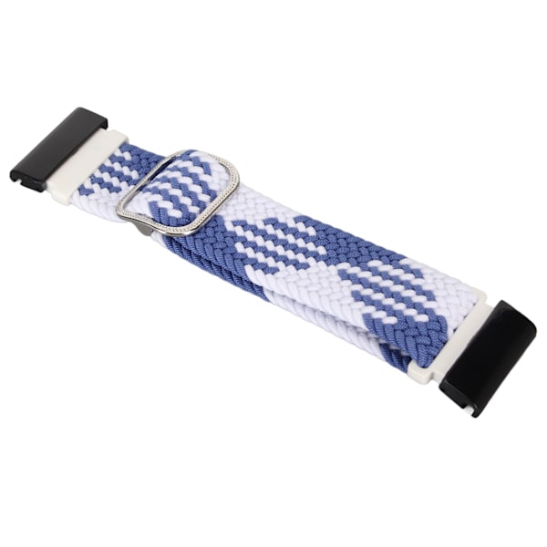 Nylon klockbytesrem Elastisk andningsbar vävd justerbar 26 mm spänne klockarmband för Vertix 2 Blå Vit