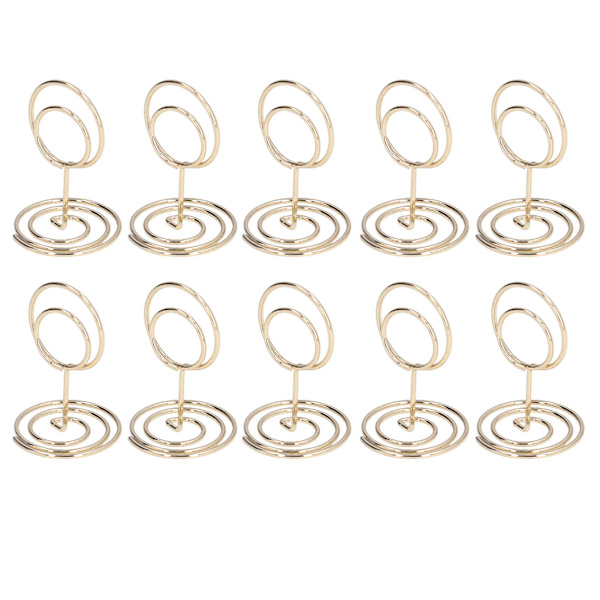 10 stk bordnummerholder Praktisk Praktisk Rund base Pålitelig Holdbar Stabil Elegant Stil Hjemmedekorasjon Gull