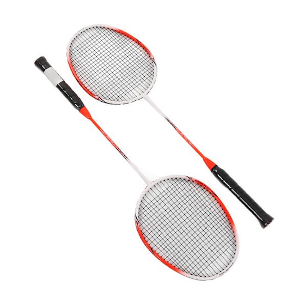 2 st badmintons racketar i legerat kolstål integrerat badmintons racket set för utomhussporter amatör