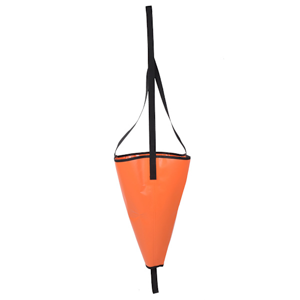 PVC Drift Sock Sea Anchor Traction Rope Buoy Floating Ball Sea Brake System for CanoeOrange