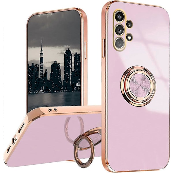 Etui til Samsung Galaxy A32 5Gi (Lilla), Samsung A32 5G Etui Stødsikkert, Belægning 360 Graders Beskyttelse Magnetisk Cover Bilholder Etu