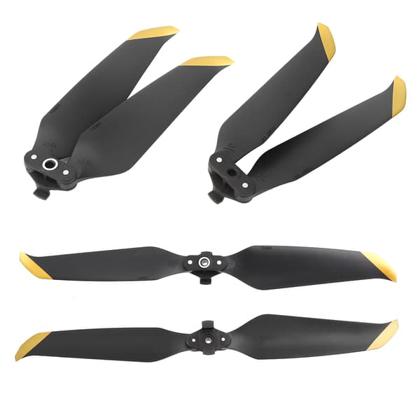 4 stk. Propel Lav Støj Hurtig Udløsning Propeller Tilbehør Passer til Mavic AIR 2 Drone Sort Guld Kant