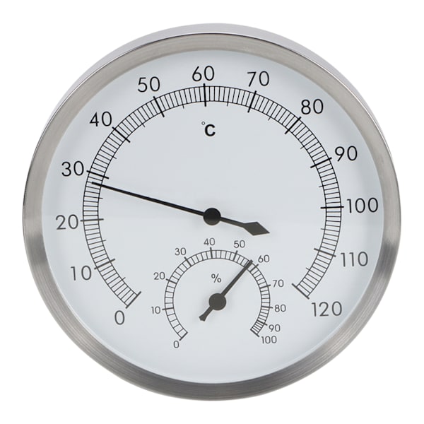 2 i 1 rostfritt stål ångrum Bastu Rumstermometer Hygrometer Termo Hygrometer inomhus