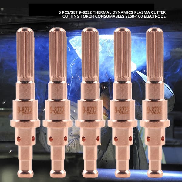 5 kpl/setti 9-8232 Thermal Dynamics -plasmaleikkurin kulutusosat SL60-100-elektrodi