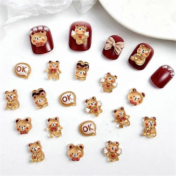 20 st Bedårande Vattendelfin Nagelkonst Resin Kawaii Cabochon För Nageldekorationer DIY Manikyr Tillbehör 20 st WSP-005-20
