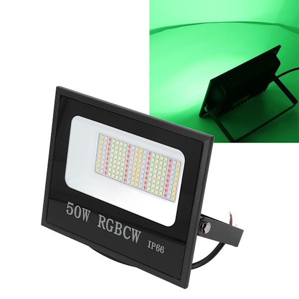 LED-projektør i aluminiumshus med hærdet glas lampeskærm IP66 vandtæt RGB-projektør 85‑265V