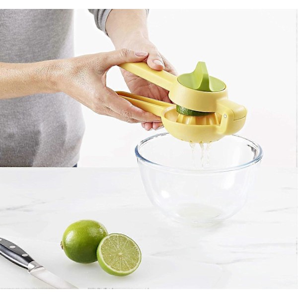 Gul multifunktionel citruspresser presset frugt appelsinjuice manuel citruspresser hjem lille bærbar citronklemme