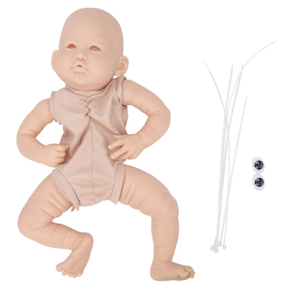 Unpainted Reborn Baby Doll Vinyl DIY Lifelike Infant Doll Mold Parts Set Toy 22 Inch