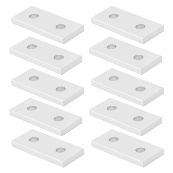 10 stk. Sammenføjningsplade aluminium flad forbindelsesarmering Lodret forbindelsesværktøj 2020-2 hul