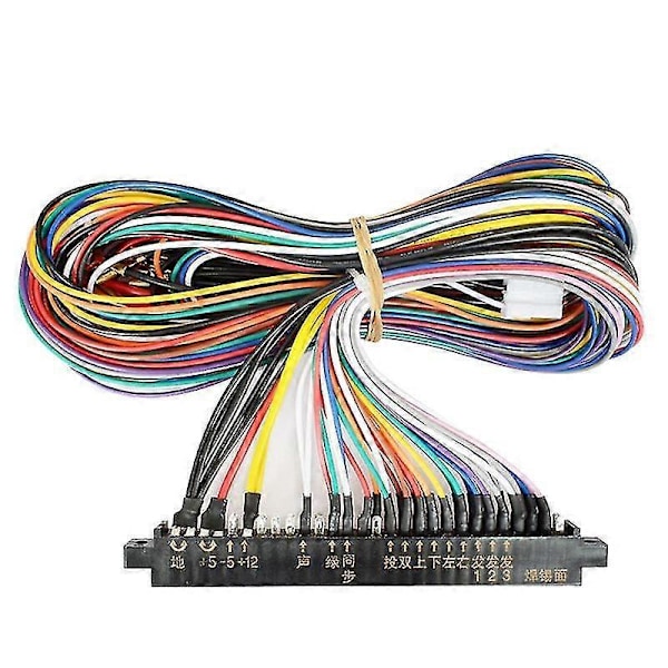 Jamma 28 Pin Arcade -kaapelisarja Joystick-painikeliitin, yhteensopiva Video Arcade Game Box Arcade -pelin kanssa (4